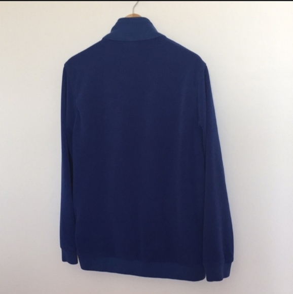 Lacoste Large Zip Front Blue Fleece Jacket - Picture 4 of 6